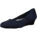 Trotters Women's Lauren Dress Wedge, Navy Suede, 10 W US