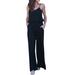 Women Loose Wide Leg Jumpsuits Long Pants Rompers Overalls Ladies Lace Up Strappy Camisole Playsuit Party Wide Leg Long Jumpsuit Romper Trousers