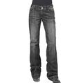 Womens Basic Bootcut Jeans Mid Rise Stretch Slim Fit Straight Legs Denim Pants Trousers with Pockets