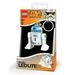 Lego Star Wars R2-D2 2 in. Dia. Plastic Blue/White Loop Key Chain w/LED Light