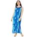 Catherines Women's Plus Size Petite Watercolor Maxi Dress