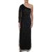 Adrianna Papell Womens One Shoulder Formal Evening Dress