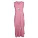 Tree Frogs Embroidered Pink Women's Dress