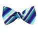 Men's Blue and Navy Silk Self Tie Bowtie Tie Yourself Bow Ties