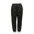 Peace Love World Women's Petite Pants PS Embroidered Joggers Black A390388