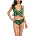 UKAP Slimming Womens Bikini Set, Floral Beachwear Swimsuits Sexy Ladies Ruffle Tankini Set Padded Twist Front Swimming Costumes,Two Piece