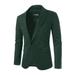 Lars Amadeus Men's Notched Lapel Center-Vent Back One-Button Blazer