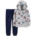 Carter's 2-Pc. Baby Boys Cotton Firetruck-Print Hoodie and Jogger Pants Set Size 3 Months