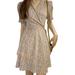 Saient Women Summer Floral Print V-neck Bohemia Dress Ladies Lace Up Short Sleeve Dress High Waist Fashion Mini Dress