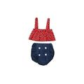 Sunisery 2PCS Newborn Baby Girls Polka Dot Crop Top Ruffle Shorts Outfit Clothes Set