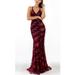 Alloet Women Slip Fishtail Dress V Neck Floor Length Formal Dresses