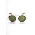 Pre-ownedGucci Womens Brown Tortoise Print Gold Tone Round Aviator Sunglasses