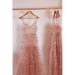 Binpure Women Straps Tulle Long Dresses Lace chiffon See Through Dress formal dress