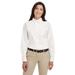 The Harriton Ladies Foundation 100% Cotton Long Sleeve Twill Shirt Shirt with Teflon - WHITE - M