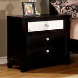 Benzara Bryant Modern Nightstand, Black Finish