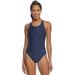 Sporti Solid Wide Strap One Piece Swimsuit (30, Navy)