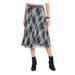 TOMMY HILFIGER Womens Navy Plaid Below The Knee Pleated Skirt Size S
