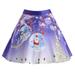 TANGNADE Fashion Women Casual Christmas Christmas Santa Claus Tree Print A-Line Skirt