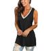 Colisha Tunic Tank Tops for Women Casual Loose V-neck Sleeveless Tunic Blouse Plain Cami Vest Top Sexy V-neck Tee Blouse