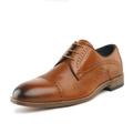 Bruno Marc Mens Fashion Oxford Shoes Lace up Wing Tip Dress Shoes Brogue Casual Shoes WILLIAM_3 BROWN Size 7.5