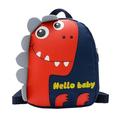 Zewfffr Kids Cute Dinosaur Shoulder Backpack Hit Color Baby Nylon Schoolbag (Blue)