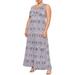 Tart Womens Plus Chael Printed Lace-Up Maxi Dress