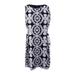 Tommy Hilfiger Women's Embroidered Fit & Flare Dress (16, Black/Ivory)