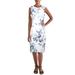 Calvin Klein Womens Floral Sleeveless Sheath Dress