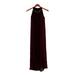 Fairchild Dress XS Halter Dress w/ Ribbon Tie & Embellished Neckline Red A427916