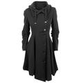 Bescita Women Faux Wool Warm Slim Coat Jacket Thick-Parka Overcoat Long Winter Outwear