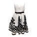 Bonnie Jean Vintage A-Line Cocktail Sleeveless Black Satin Ribbon and White Tulle Mesh V-Neck Party Dress (6)