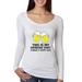 This is My Drinking T-Shirt I wear It Everyday Beer Mug Funny Womens Drinking Scoop Long Sleeve Top, Heather White, Small