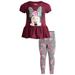 Disney Minnie Mouse Toddler Girls Ruffle Tunic T-Shirt Legging Set Red 2T