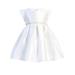 Sweet Kids White Pleated Satin Pocketed Christening Dress Baby Girls