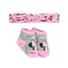 Disney Minnie Mouse Baby Girls' Headwrap & Socks Set