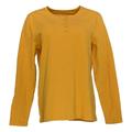 Denim & Co. Women's Top Sz S Long Sleeve Stretch Henleys Yellow A3127