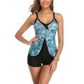 S-XL Ladies Women Plus Size Tankini Swimsuit Two Piece Swimwear Juniors Swimsuit Swimdress Swimming Costumes Bathing Suit Beachwear Wire Free Tops+ Swim Bottoms, Push Up Padded Backless Tummy Control