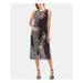 VINCE CAMUTO Womens Black Jewel Neck Midi Evening Dress Size 0