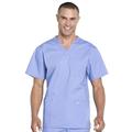 Cherokee Workwear Professionals Scrubs Top for Men V-Neck Plus Size WW695, 5XL, Ciel Blue