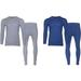 Nautica Mens Thermal Sleep Set - Pockets Super Soft Jersey Spandex/Polyester Blend Pajamas Charcoal/Navy