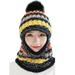 Womens Winter Pom Pom Beanie Knitted Warm Crochet Wool Ski Hats Scarf Caps