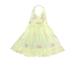 Infant & Toddler Girls Yellow Embroidered Spring Dress Halter Summer Dress