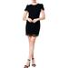 Betsey Johnson Women's Scuba Crepe Lace Trimmed Mini Dress Black Size 6