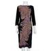 INC INTERNATIONAL CONCEPTS Size L Printed Sheath Dress BLACK