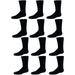 SOCKS'NBULK Children & Kids Wholesale Bulk Sports Crew, Athletic Case Pack Socks, by SOCKS'NBULK (12 Pairs Black, Kids 2-4 (Shoe Size 4-6))