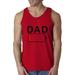 True Way 1266 - Men's Tank-Top Dad Low Battery Warning Low Energy Parenting Small Red