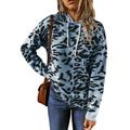 Women Long Sleeve Leopard Printed Pullover Jumper Casual Crewneck Knitted Sweater