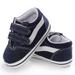 Wsevypo Baby Boys Canvas Sneakers Soft Sole High-Top Ankle Infant First Walkers Crib Shoes