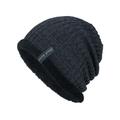 Men Unisex Wool Knitted Winter Slouch Beanie Hat Cap Skateboard Ski Fleece Lined