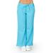 Ultra Soft Medical Nurse Uniform Womens Premium Junior Fit 5 Pocket Scrub Pant, 36161 WATER BLUE / Large